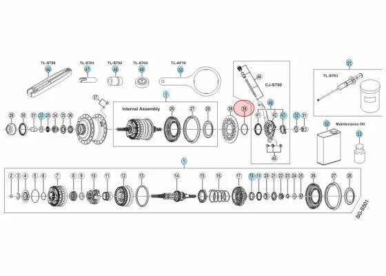 Shimano Lukkorengas Nexus 7 & 8 - Vaihteiselle 3 Shimano Lukkorengas Nexus 7 & 8 - Vaihteiselle