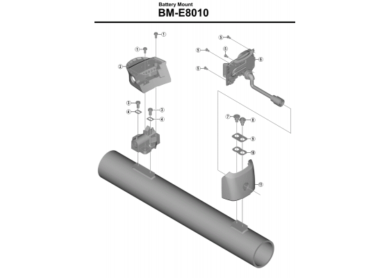 Shimano STEPS Ylempi Kuori Kokonaisuus 300 BM-E8010 3 Shimano STEPS Ylempi Kuori Kokonaisuus 300 BM-E8010